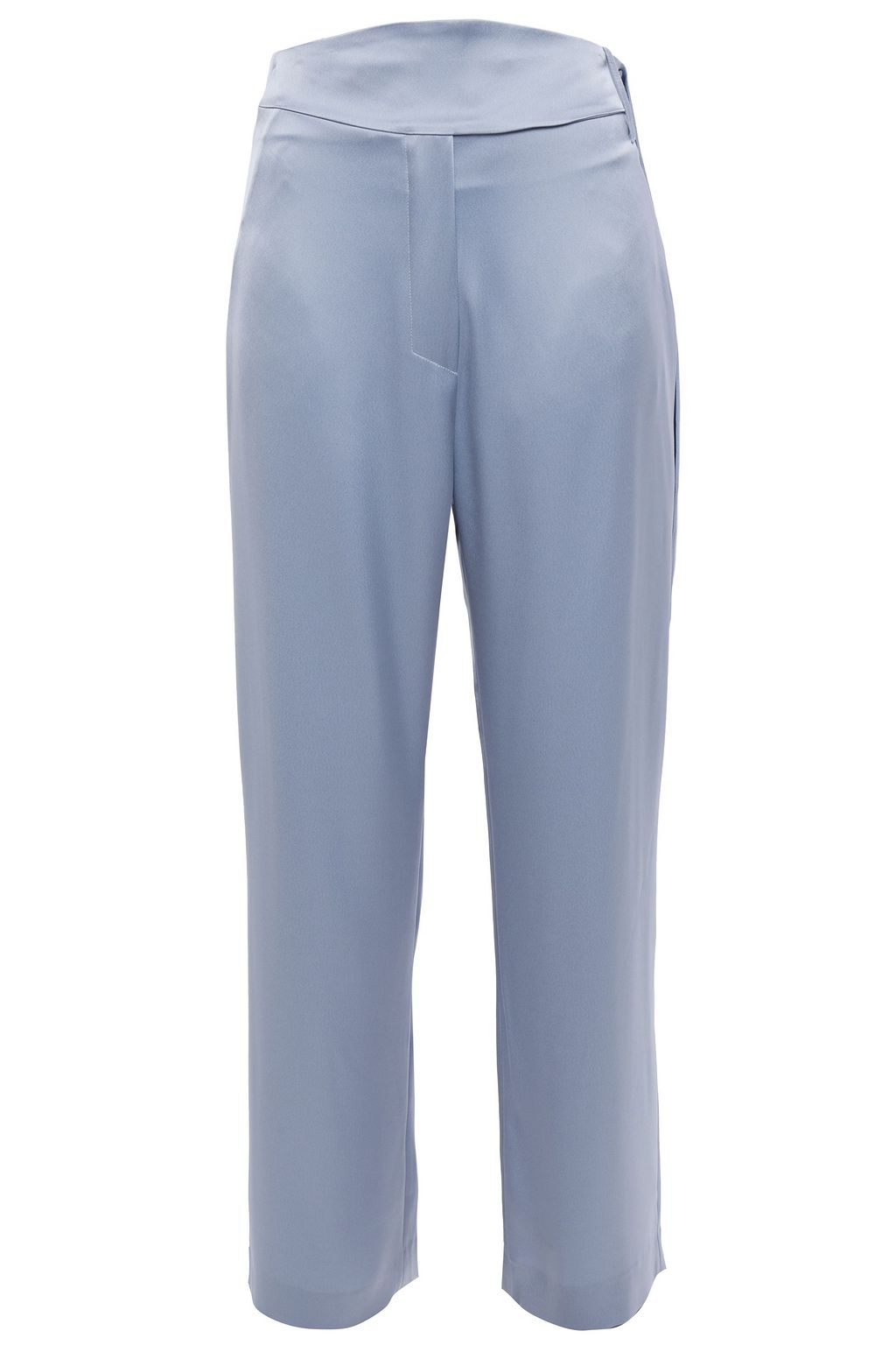 light blue satin pants