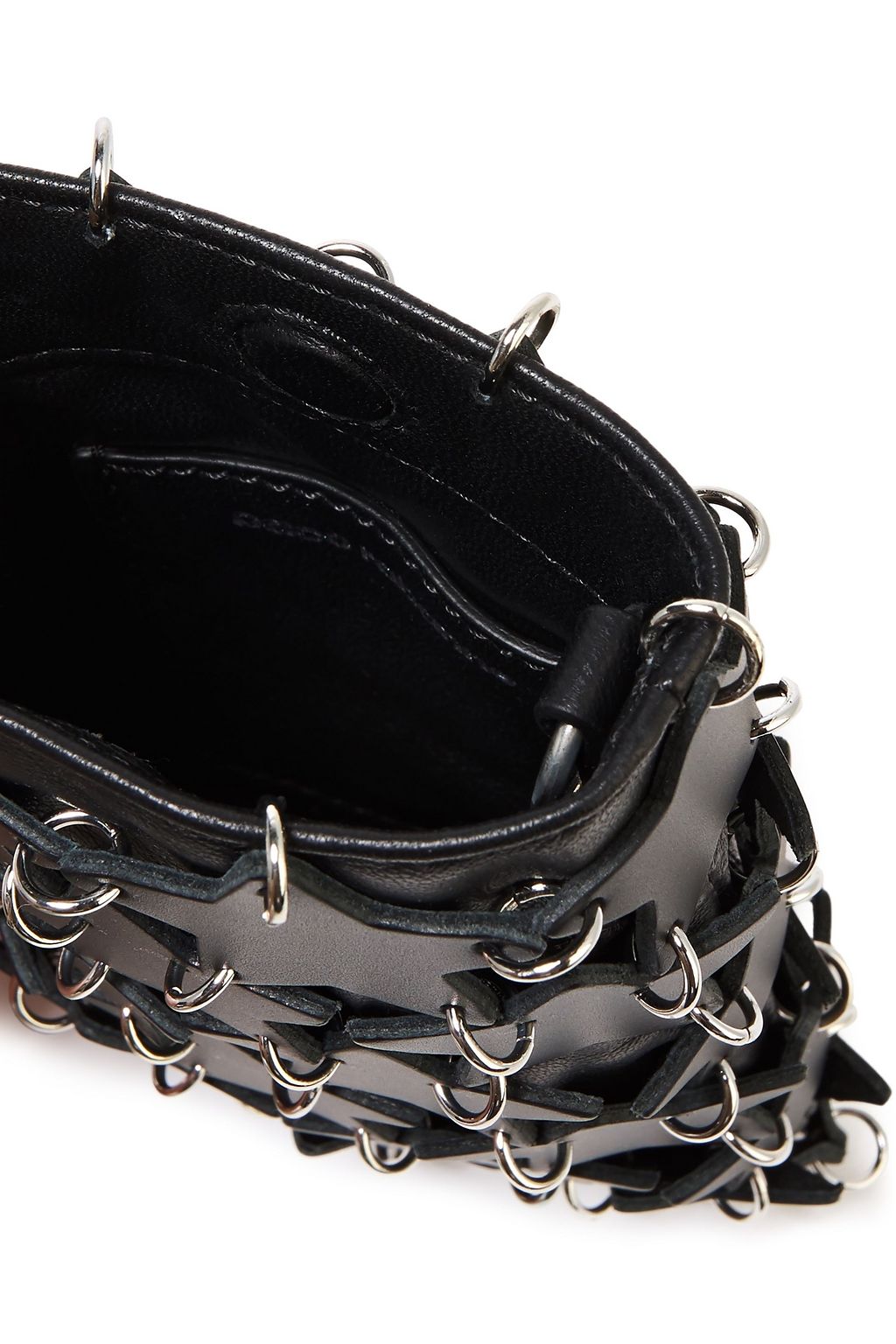 RABANNE Iconic 1969 Star laser-cut smooth and textured-leather shoulder bag