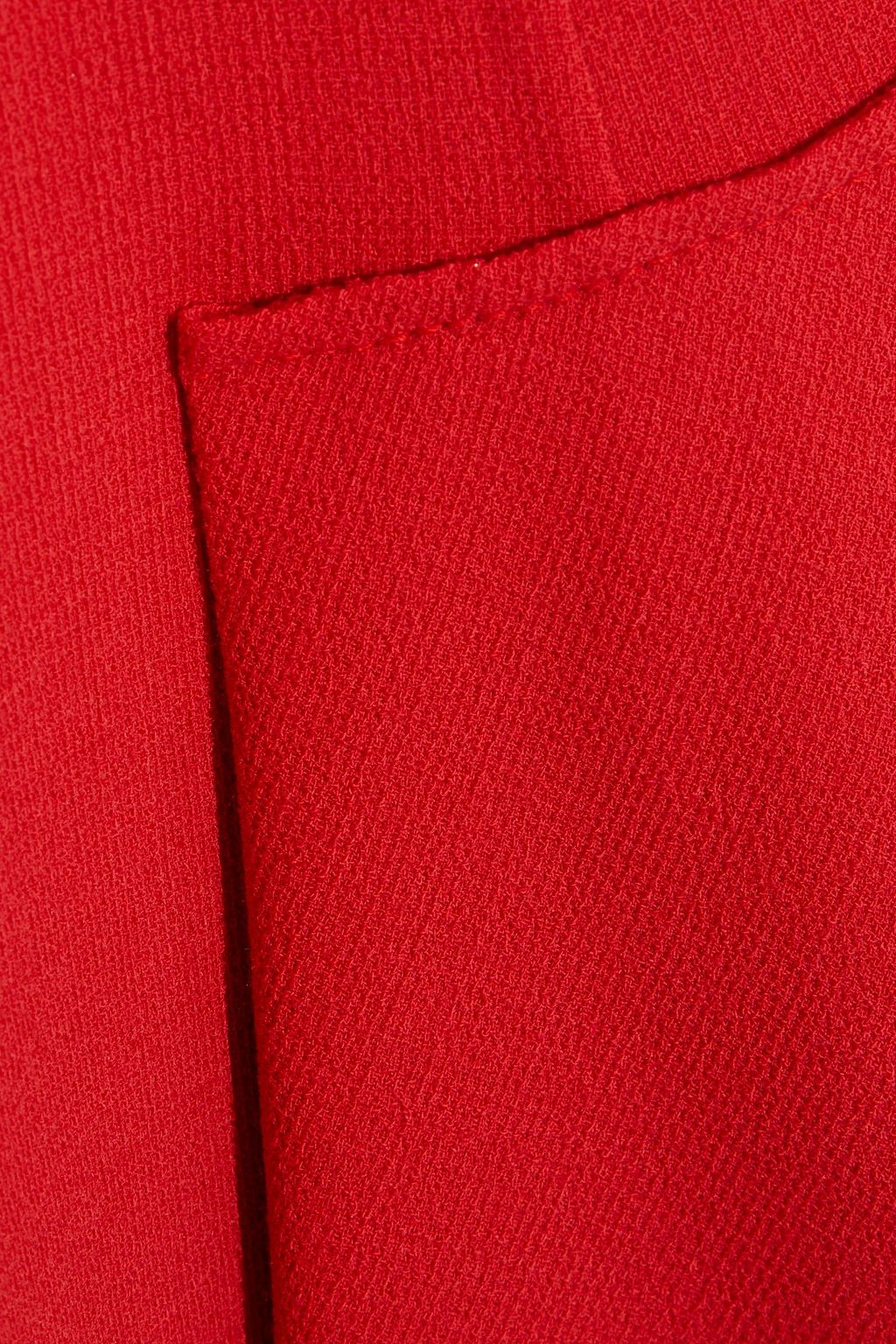 OSCAR DE LA RENTA Fluted stretch-wool crepe mini dress