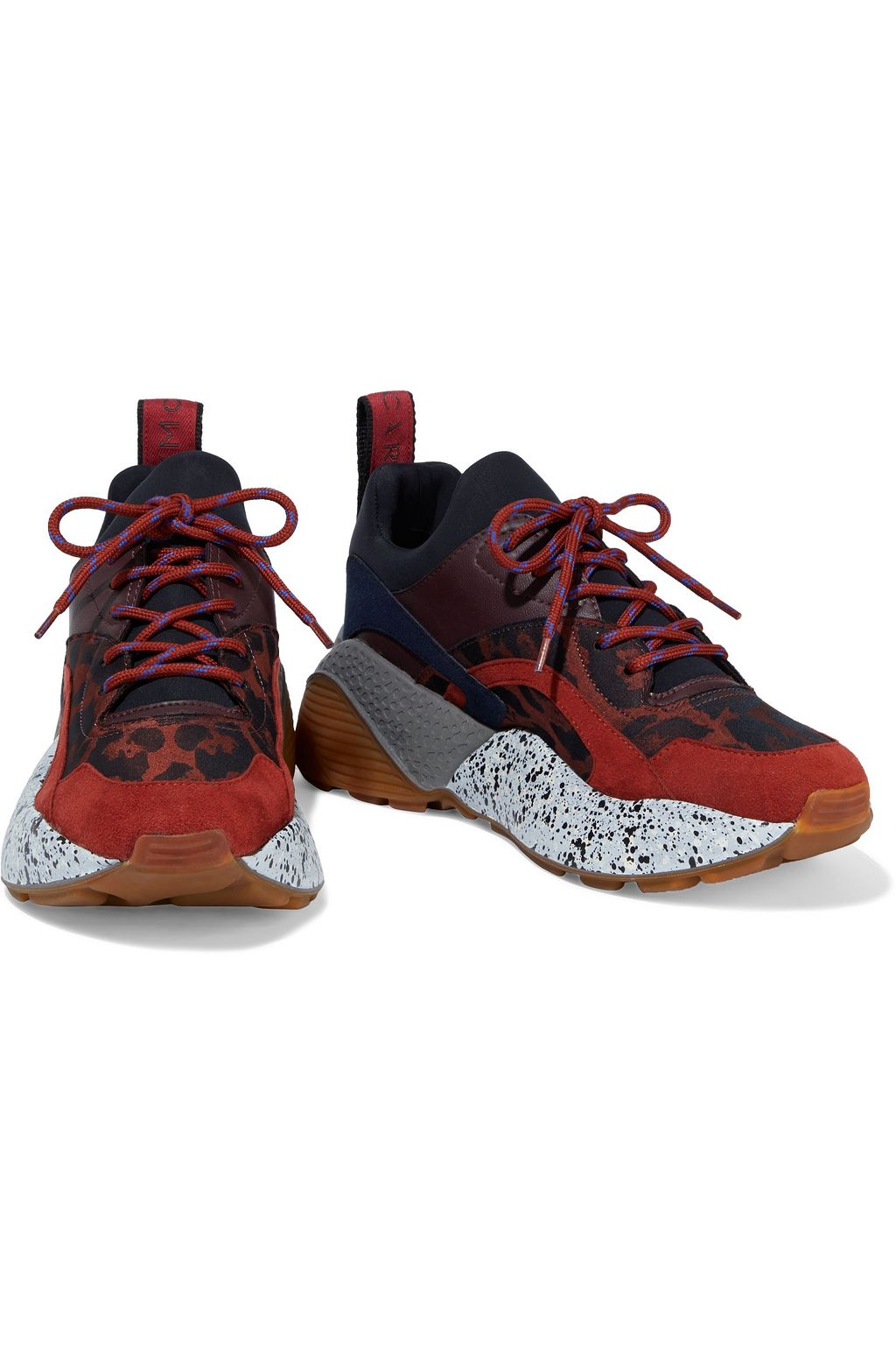 STELLA MCCARTNEY Coated rubber, neoprene and jacquard sneakers