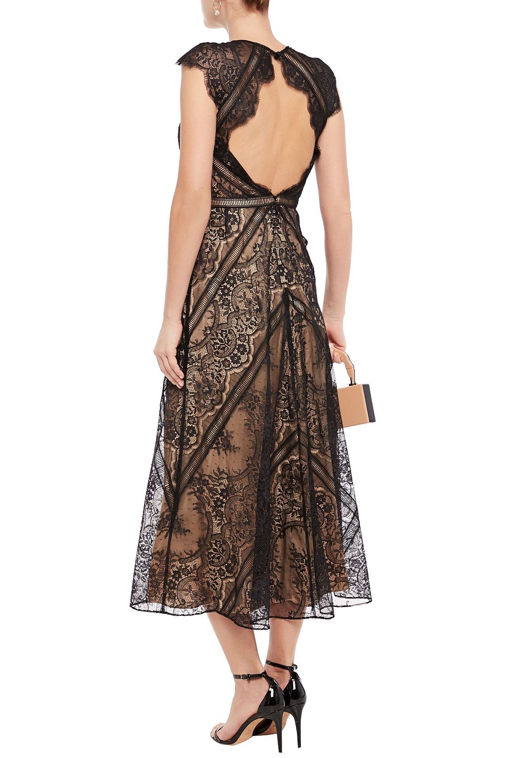 CATHERINE DEANE Neko open-back Chantilly lace midi dress