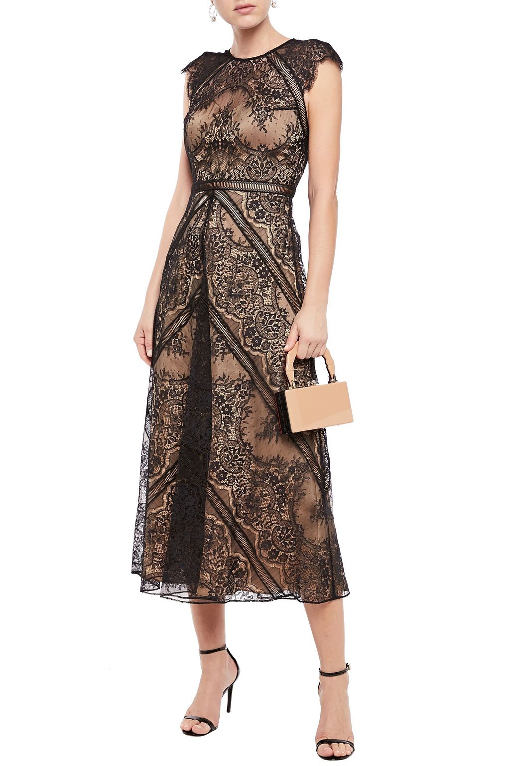 CATHERINE DEANE Neko open-back Chantilly lace midi dress