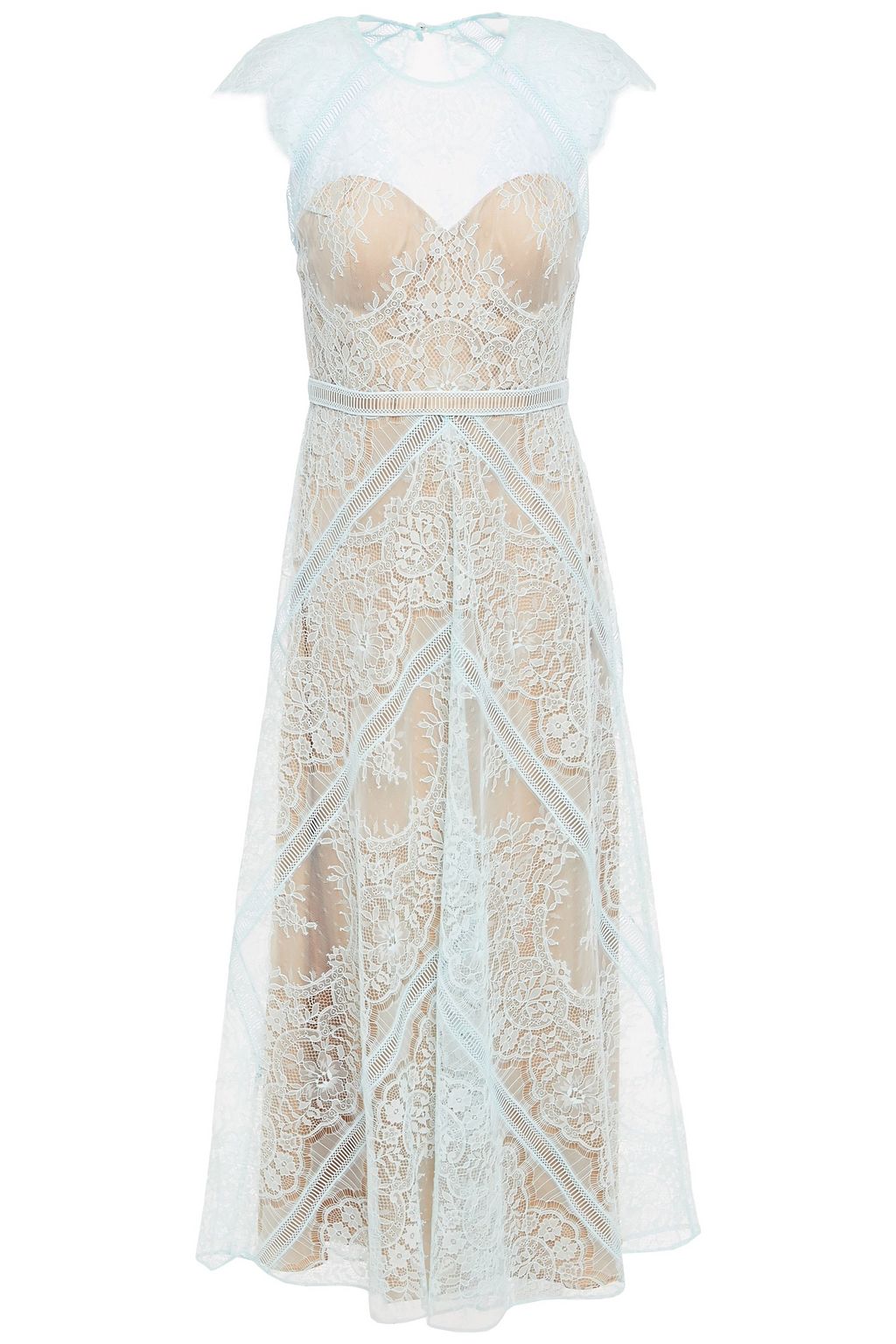 gray lace midi dress