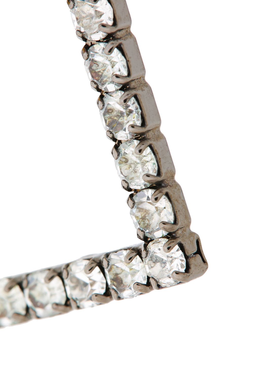 ELIZABETH COLE 24-karat gold and hematite-plated, Swarovski crystal earrings
