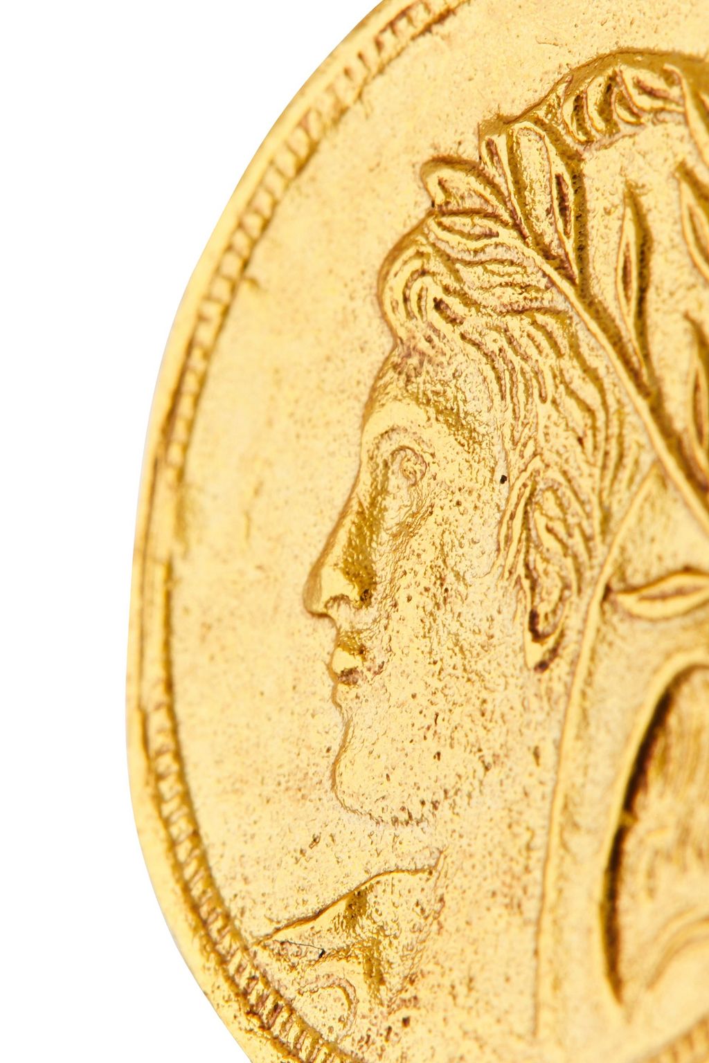 OSCAR DE LA RENTA Embossed gold-tone clip earrings