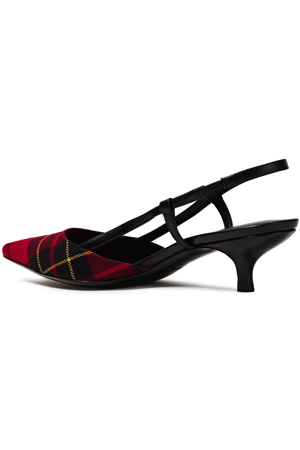 MICHAEL KORS COLLECTION Checked woven slingback pumps