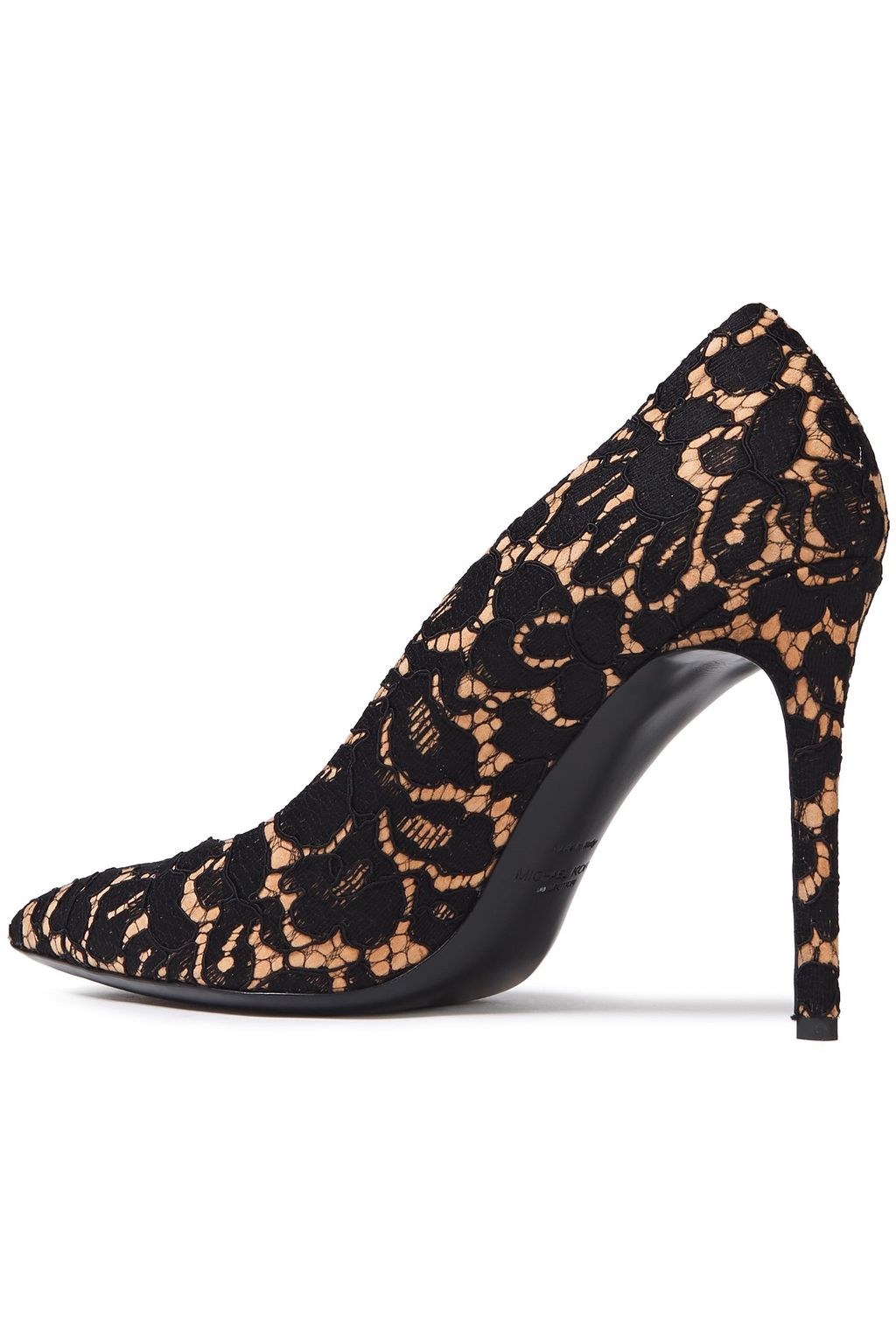 MICHAEL KORS COLLECTION Corded lace-appliquéd suede pumps