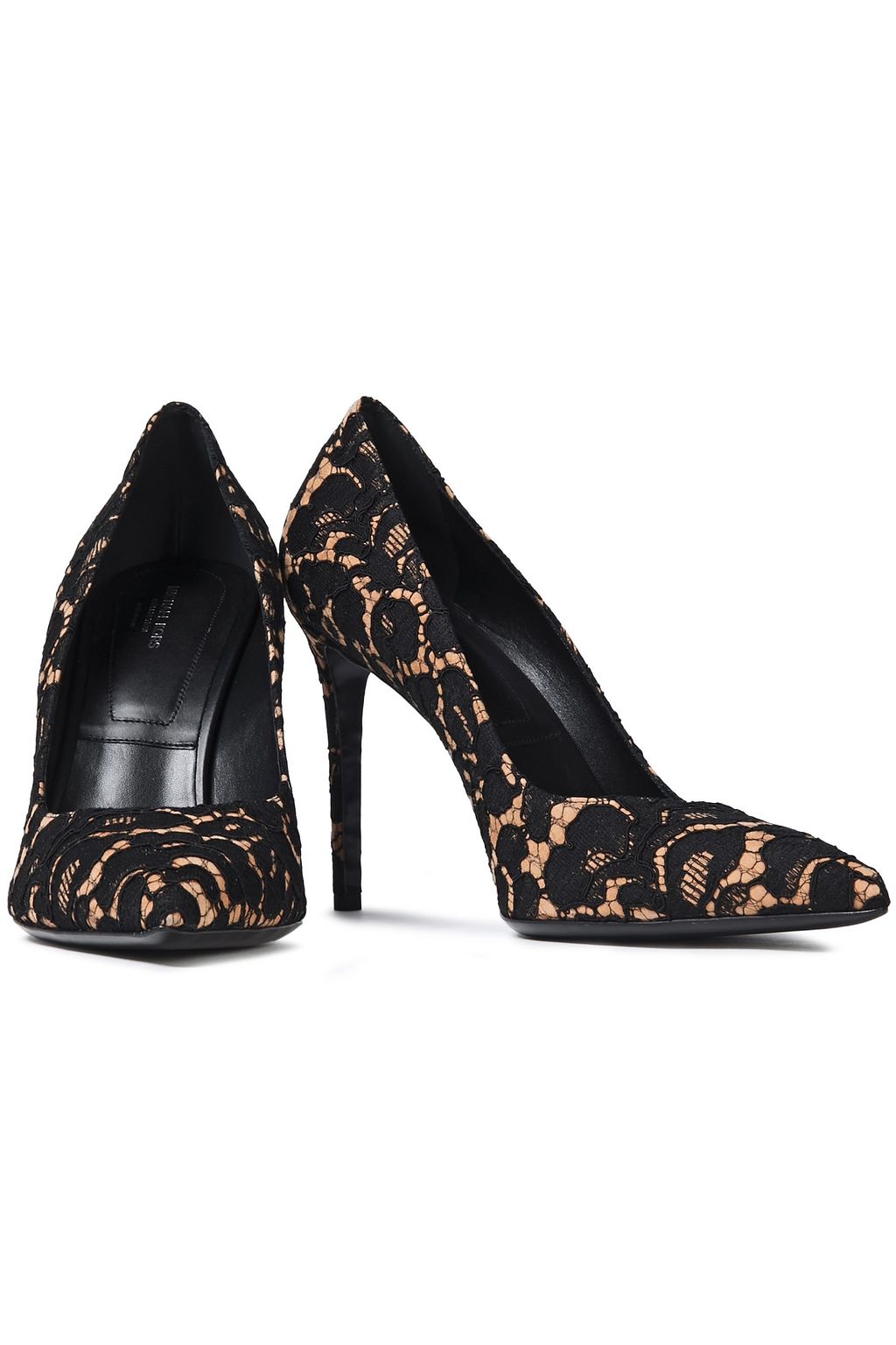 MICHAEL KORS COLLECTION Corded lace-appliquéd suede pumps