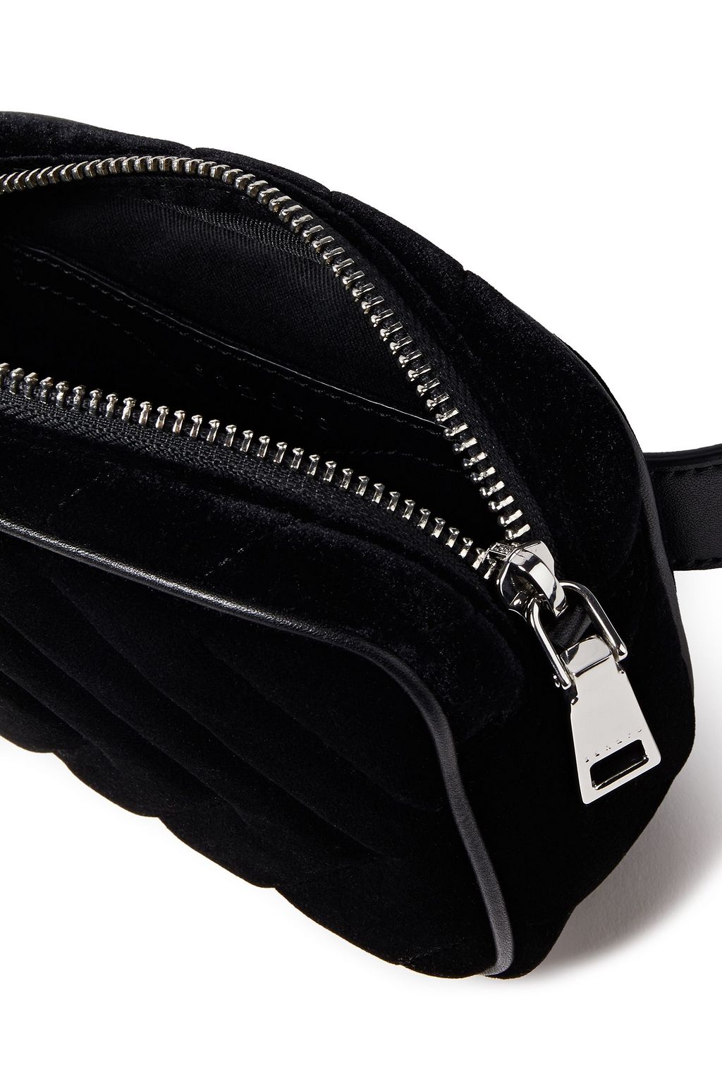 SANDRO Quilted velvet belt bag