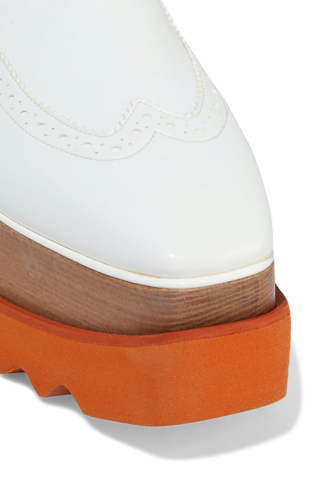 STELLA MCCARTNEY Faux glossed-leather platform brogues