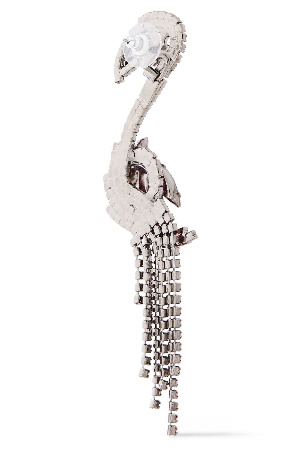 ELIZABETH COLE Gunmetal-tone crystal earrings
