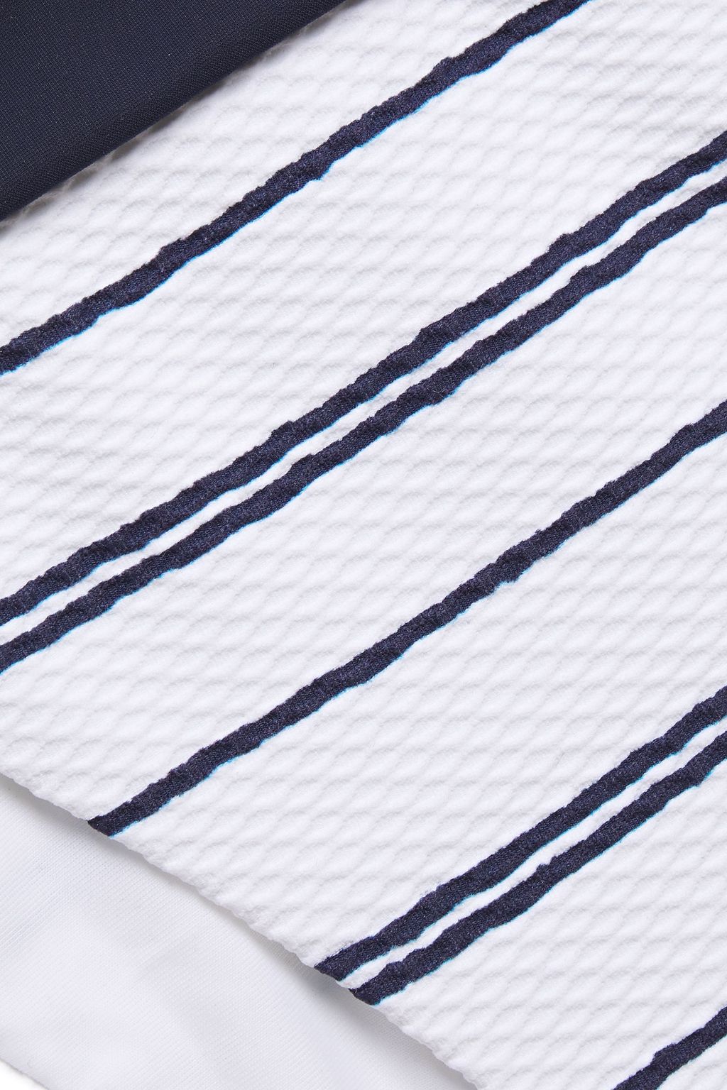 HEIDI KLEIN Striped piqué mid-rise bikini briefs
