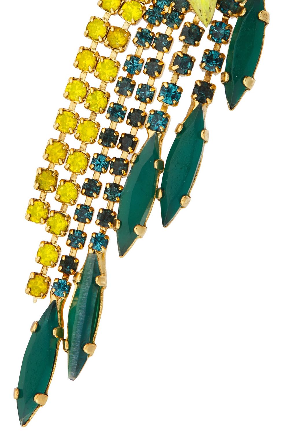 ELIZABETH COLE 24-karat gold-plated crystal earrings