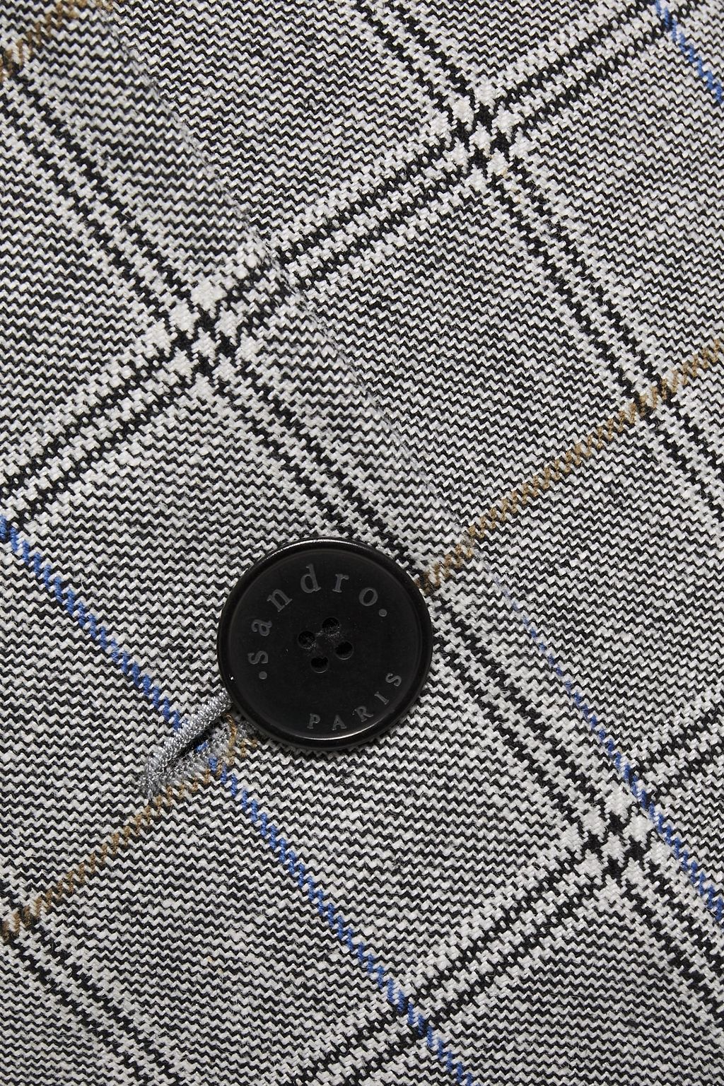 SANDRO Reynald Prince of Wales checked woven blazer