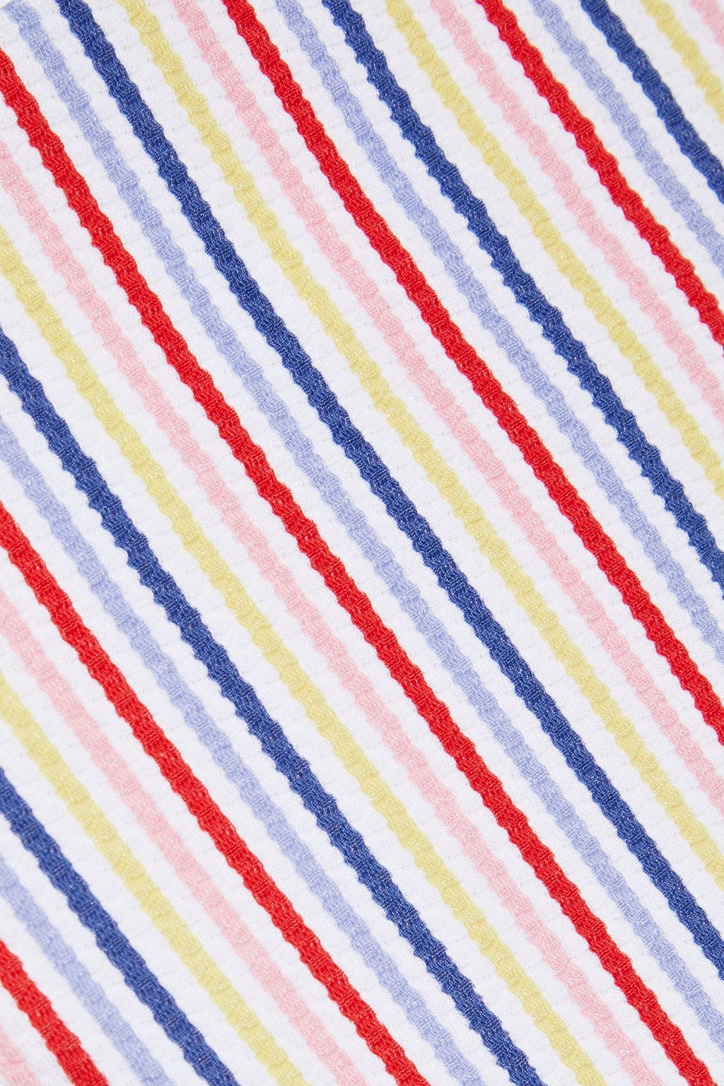 ONIA Lily striped stretch-seersucker low-rise bikini briefs