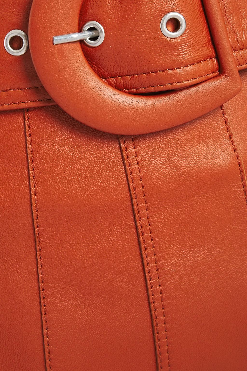 SANDRO Aubin belted leather mini skirt