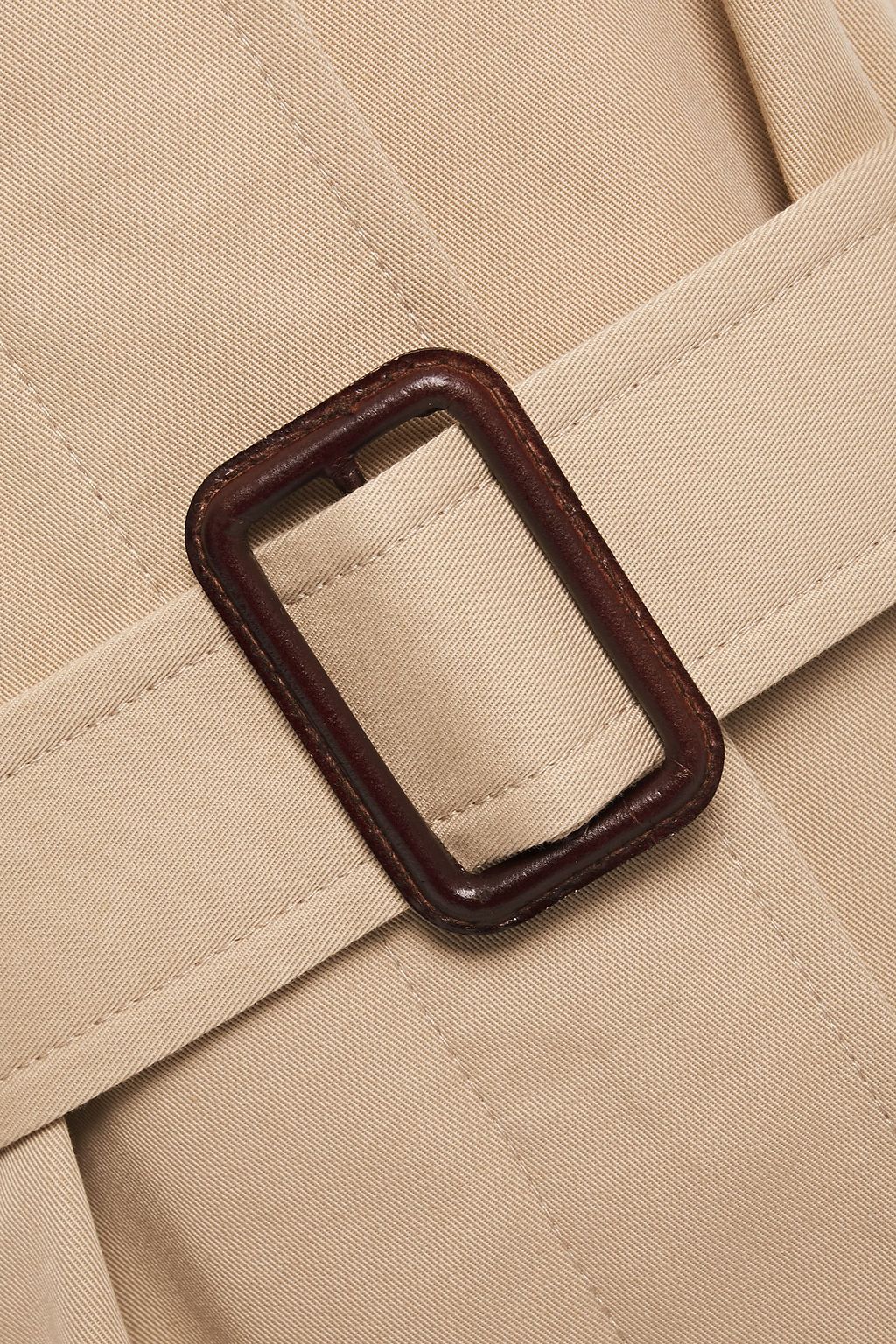 SANDRO Rafael belted cotton-gabardine trench coat