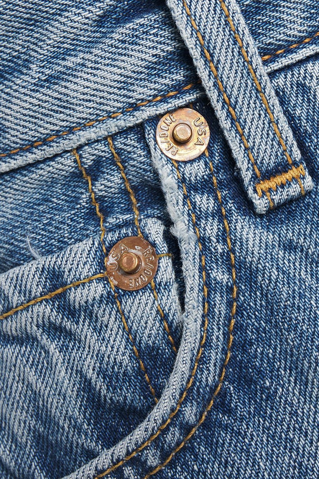 RE/DONE Faded denim mini skirt