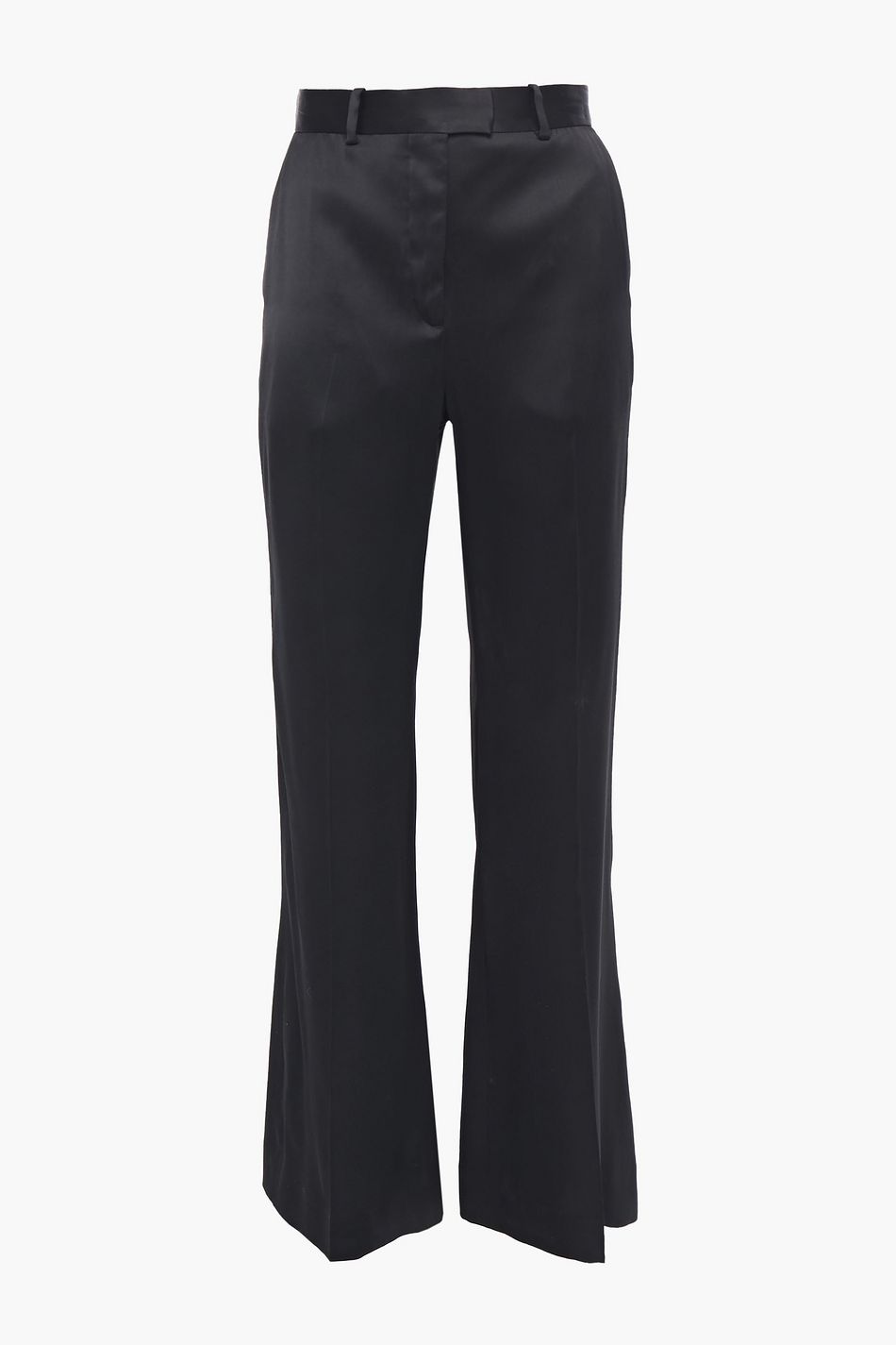 black satin pants