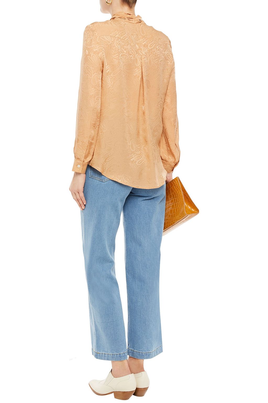 NANUSHKA Felice silk-jacquard blouse