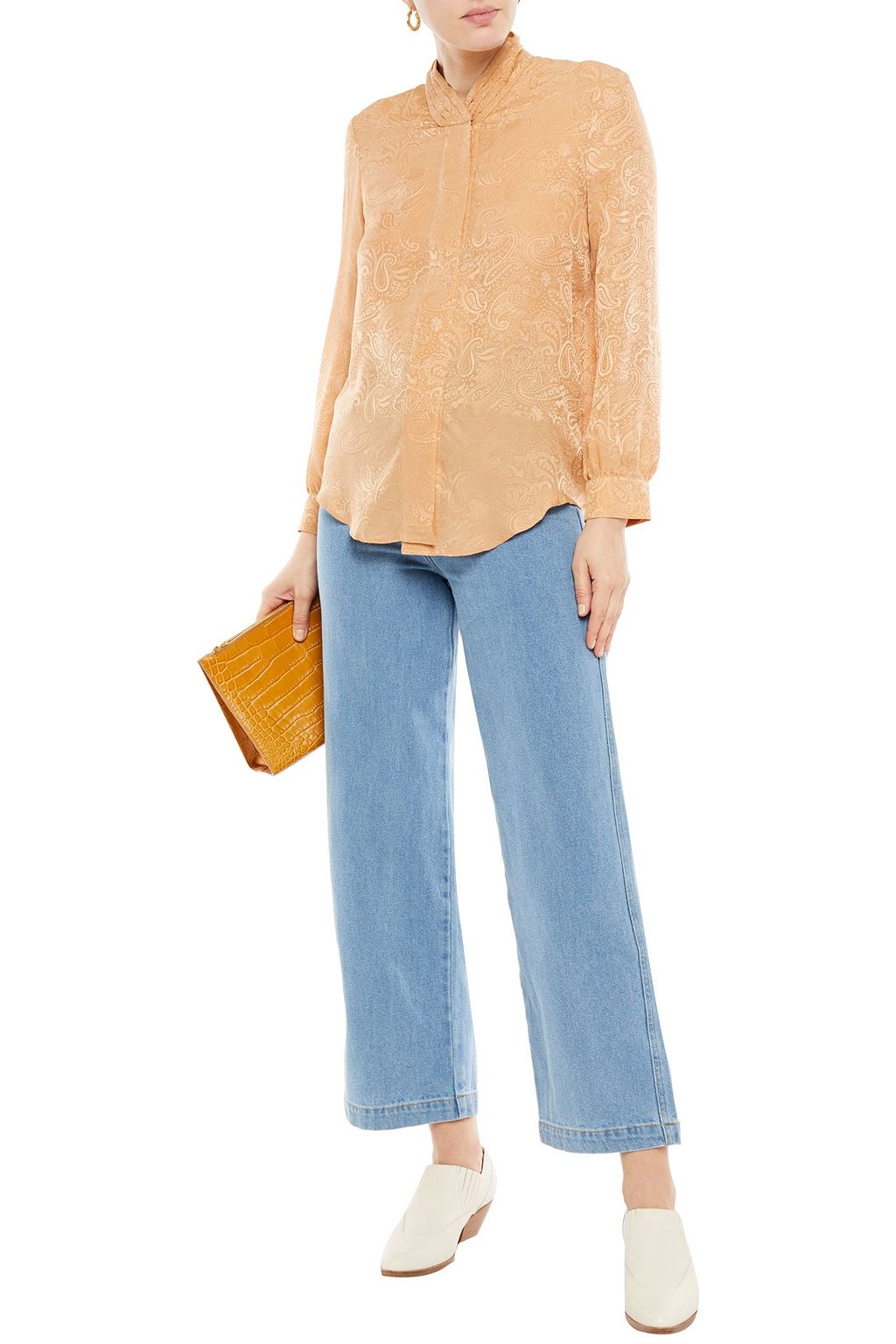 NANUSHKA Felice silk-jacquard blouse