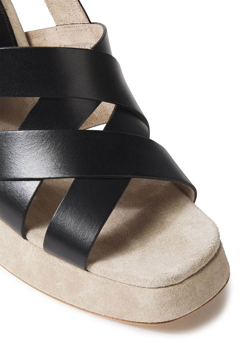 black leather slingback sandals