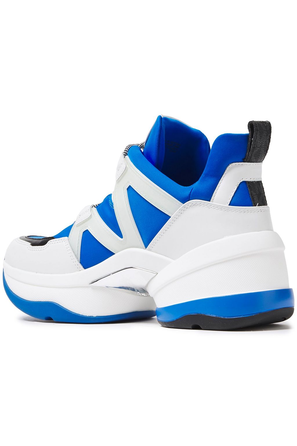 MICHAEL MICHAEL KORS Color-block leather and scuba sneakers