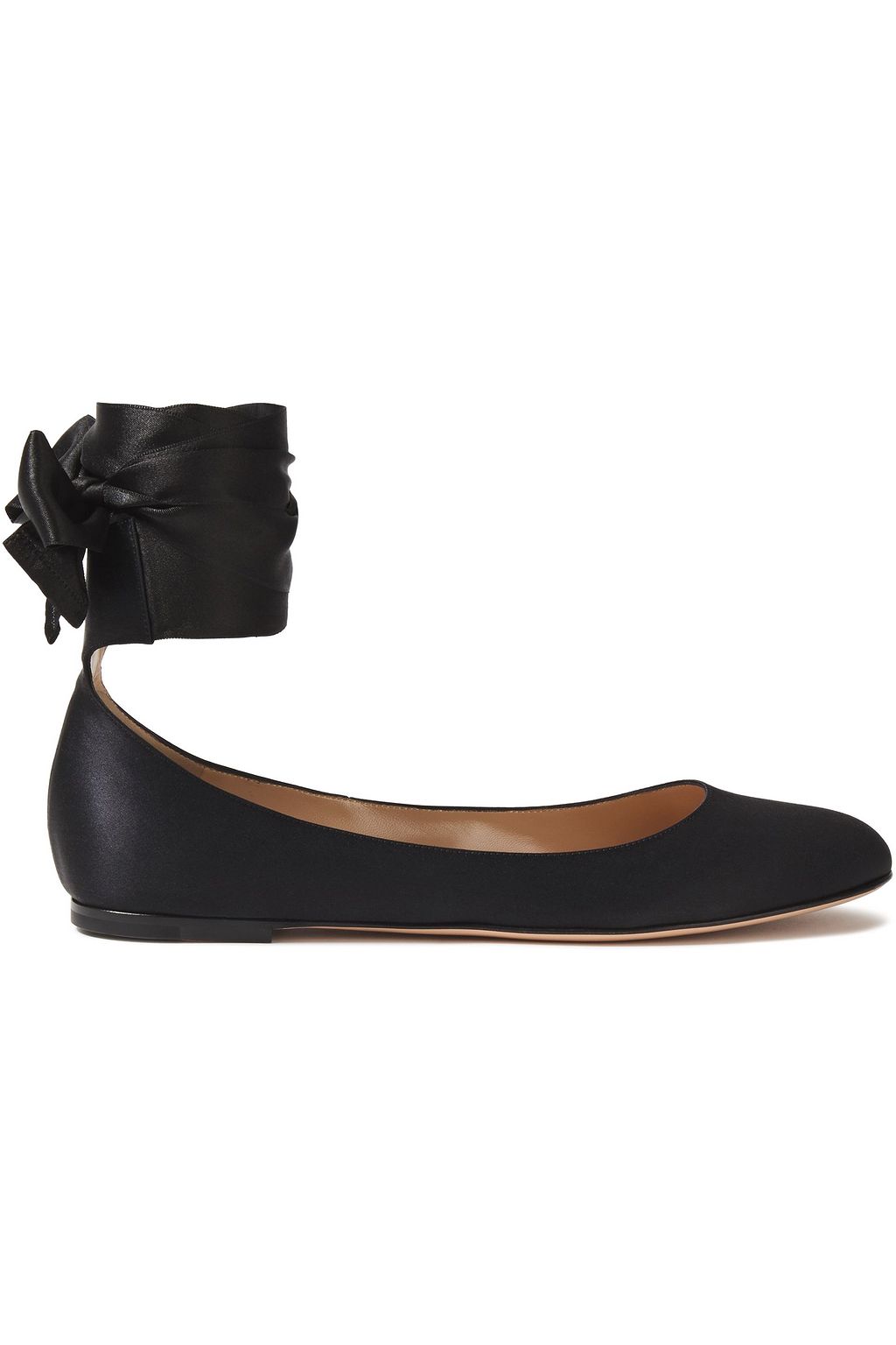 black satin ballet shoes