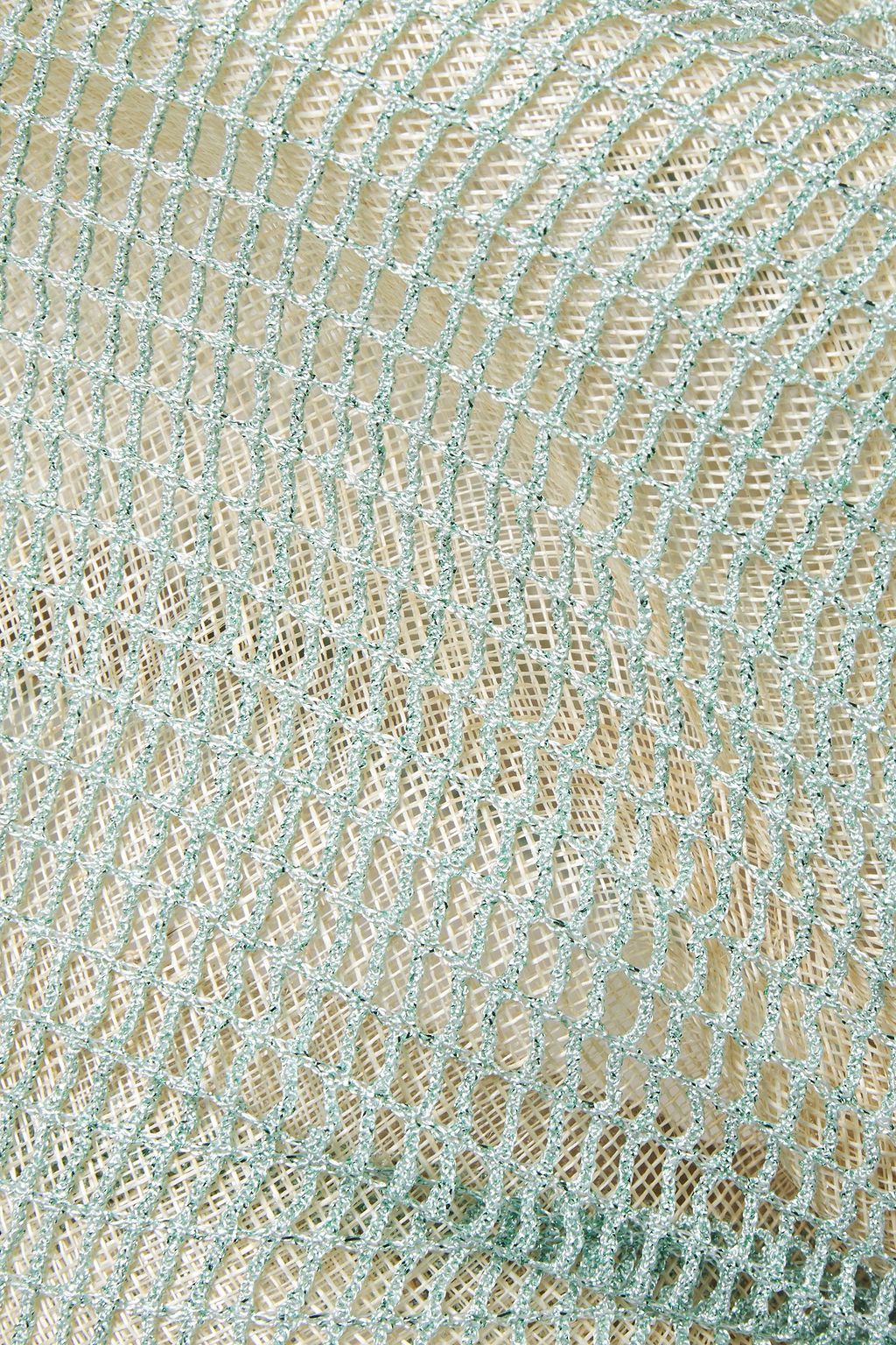 MISSONI Layered metallic open-knit and straw turban