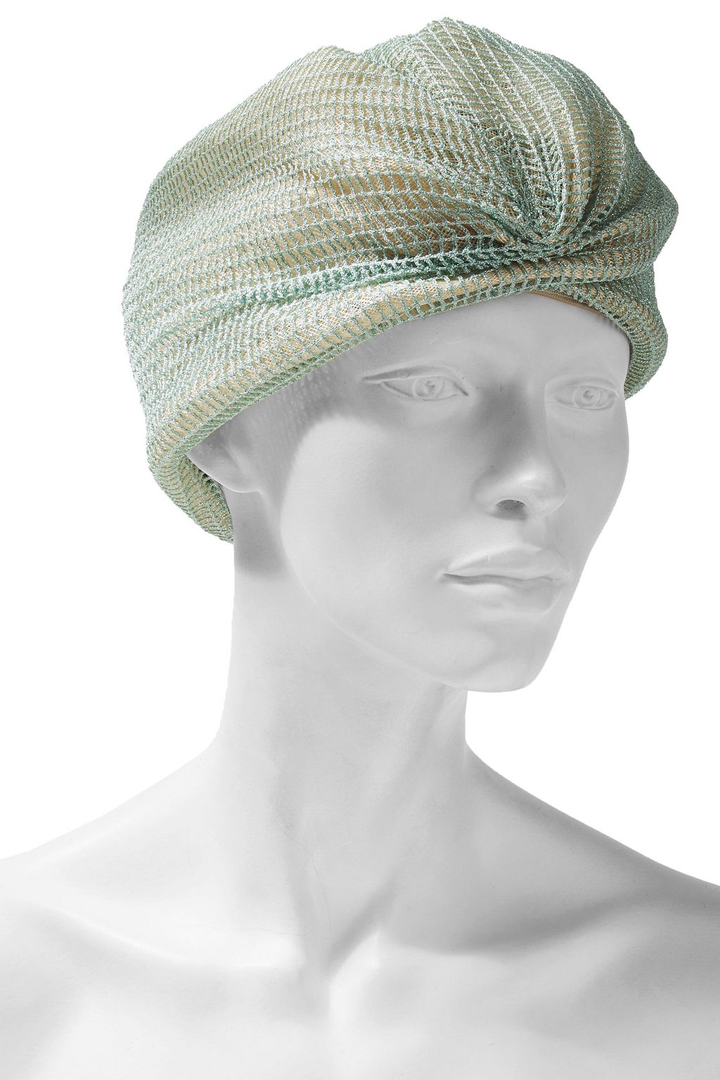MISSONI Layered metallic open-knit and straw turban