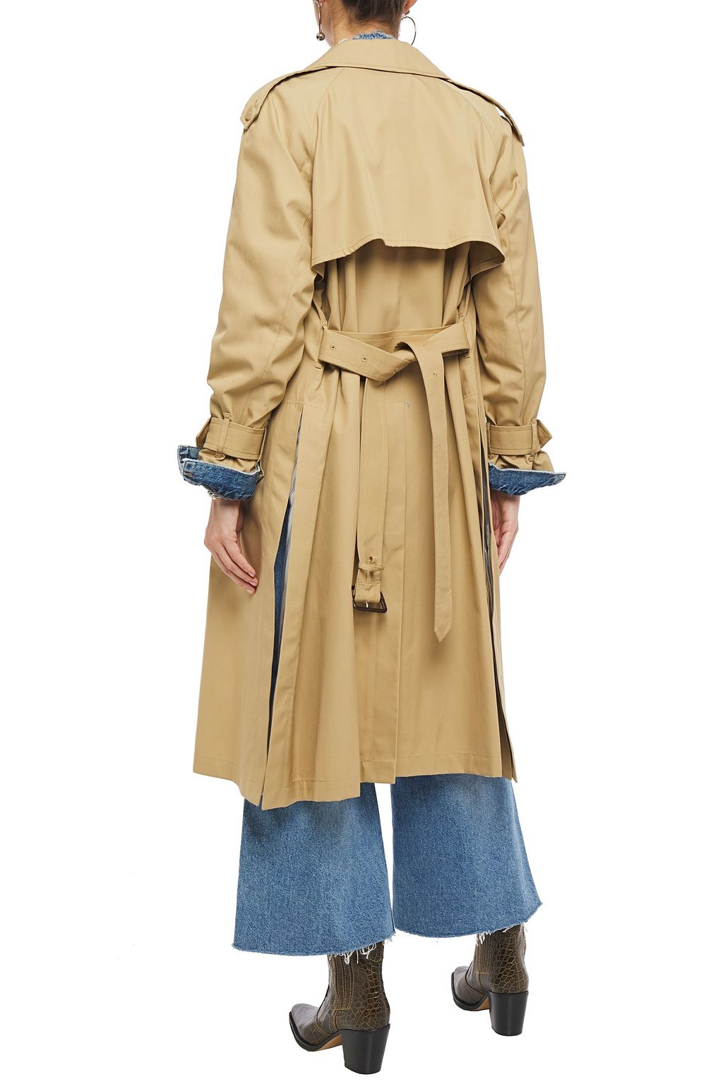 SANDRO Victorine cotton-gabardine trench coat