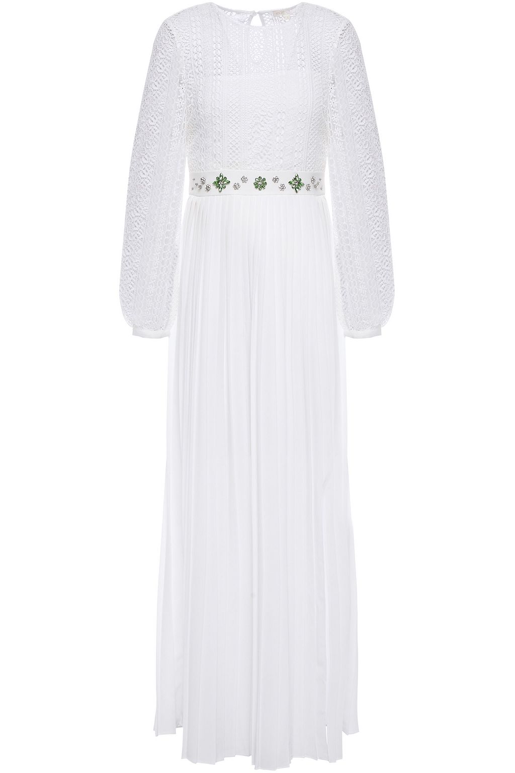 white crepe maxi dress