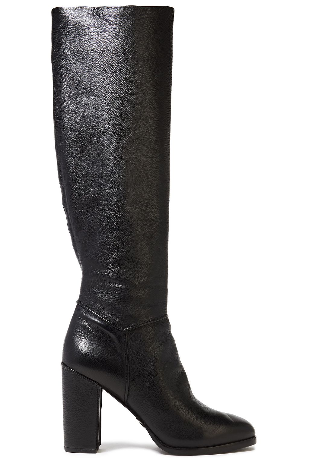 Black Pebbled-leather knee boots | Sale 