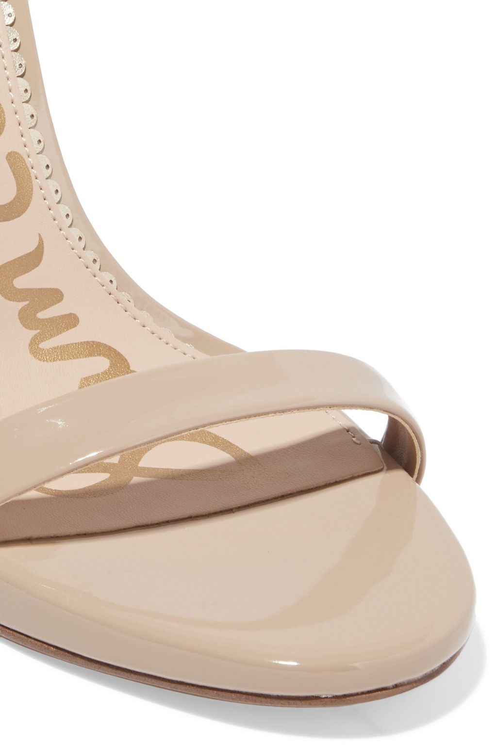 SAM EDELMAN Ariella faux patent-leather sandals