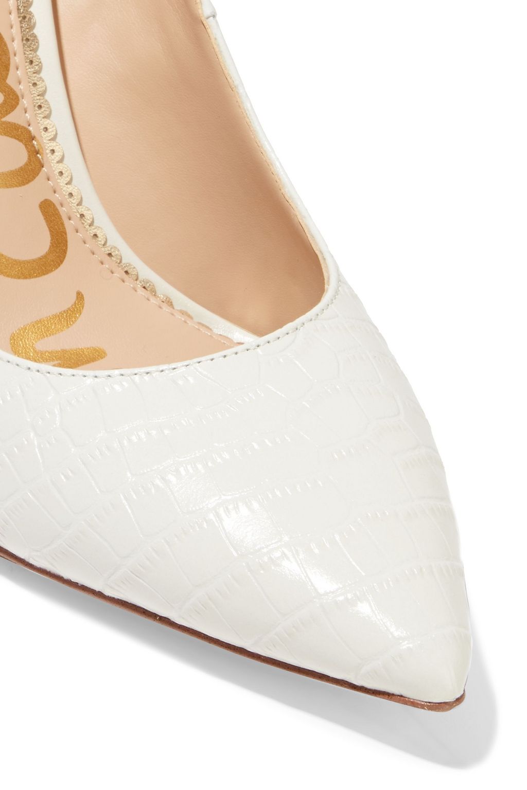 SAM EDELMAN Hazel croc-effect leather pumps