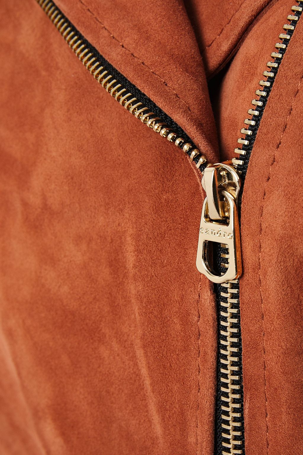 SANDRO Youna suede biker jacket