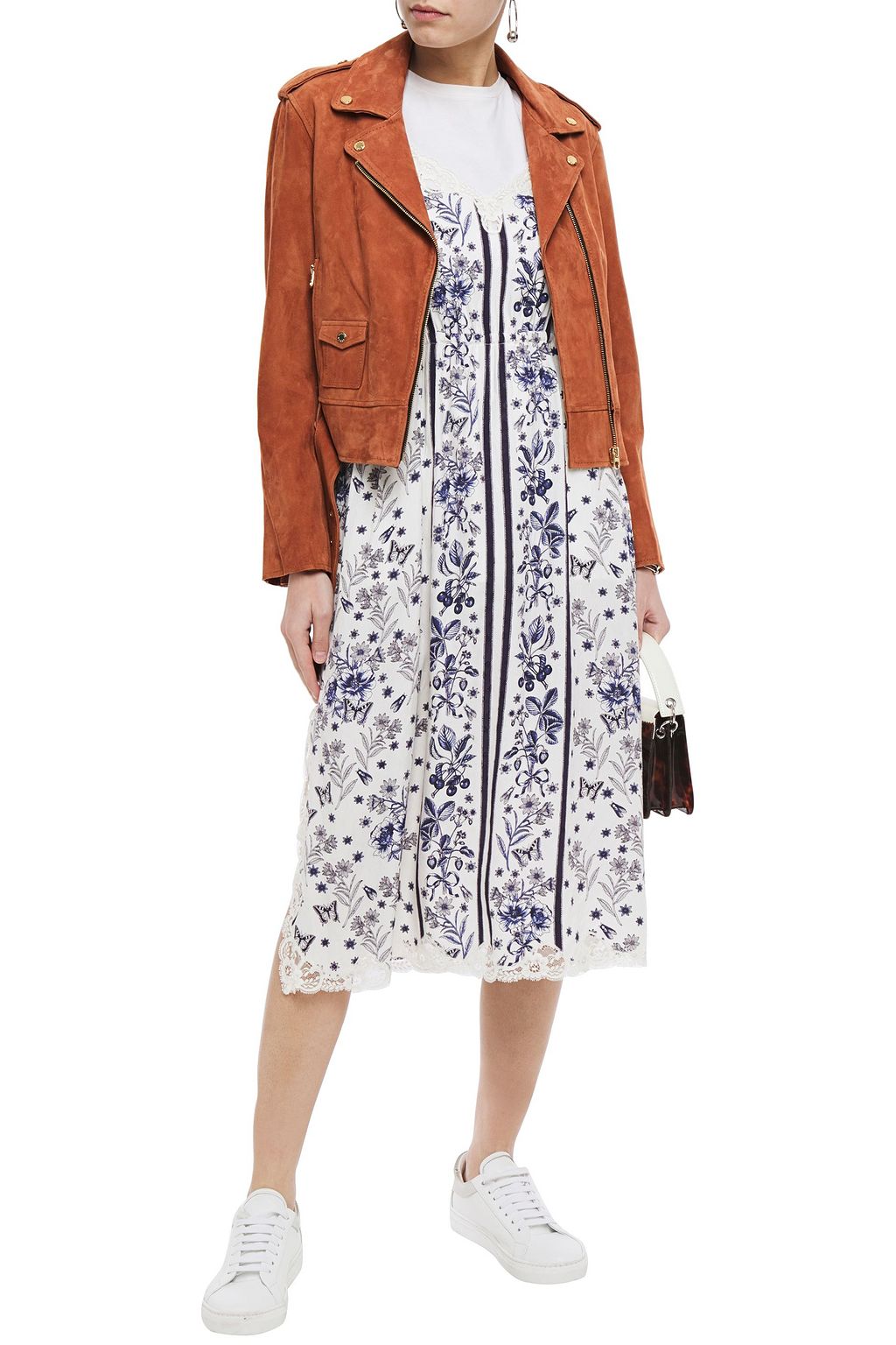 SANDRO Youna suede biker jacket