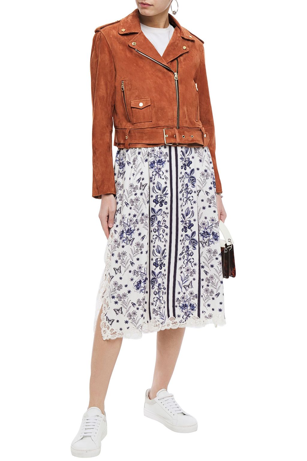 SANDRO Youna suede biker jacket