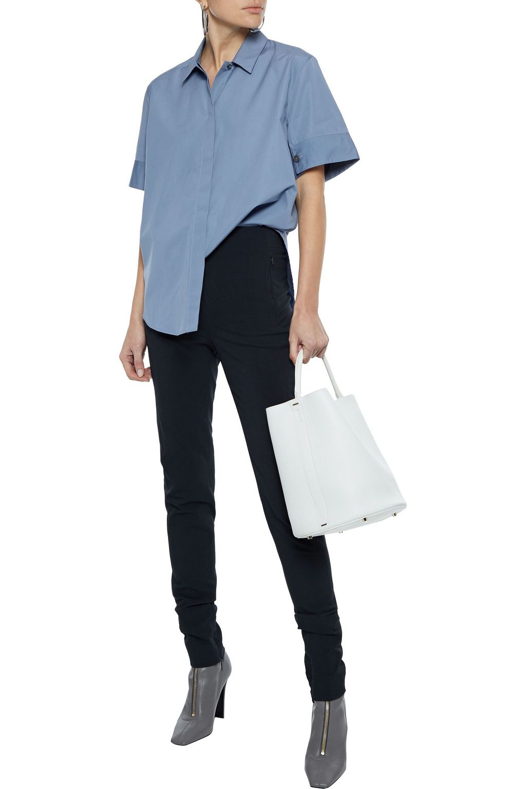 JIL SANDER Stretch-twill skinny pants