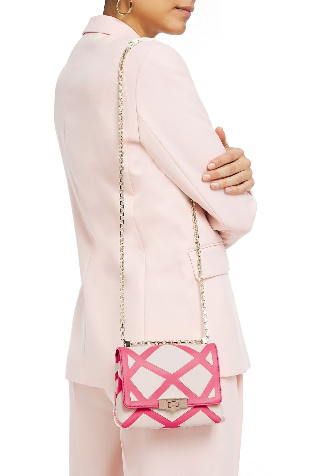 ROGER VIVIER Appliquéd leather shoulder bag
