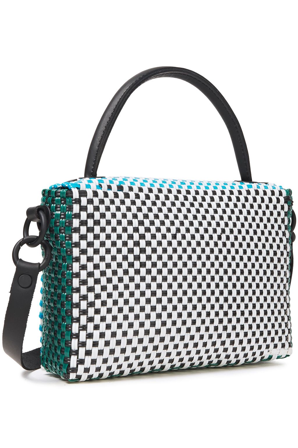 TRUSS Woven raffia-effect shoulder bag