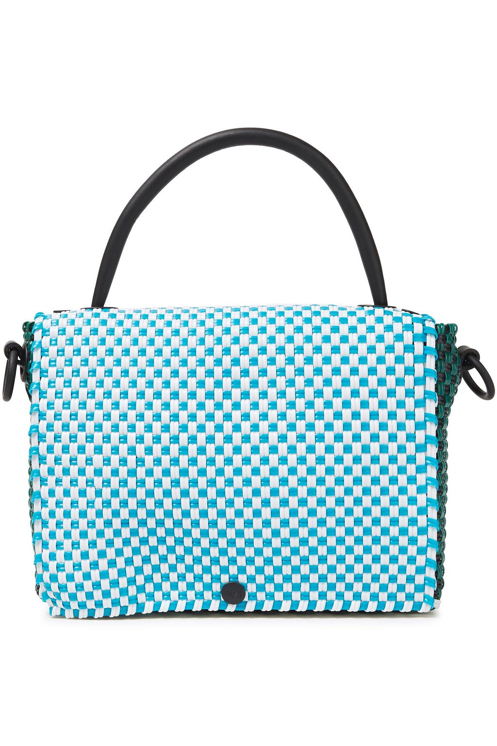 TRUSS Woven raffia-effect shoulder bag