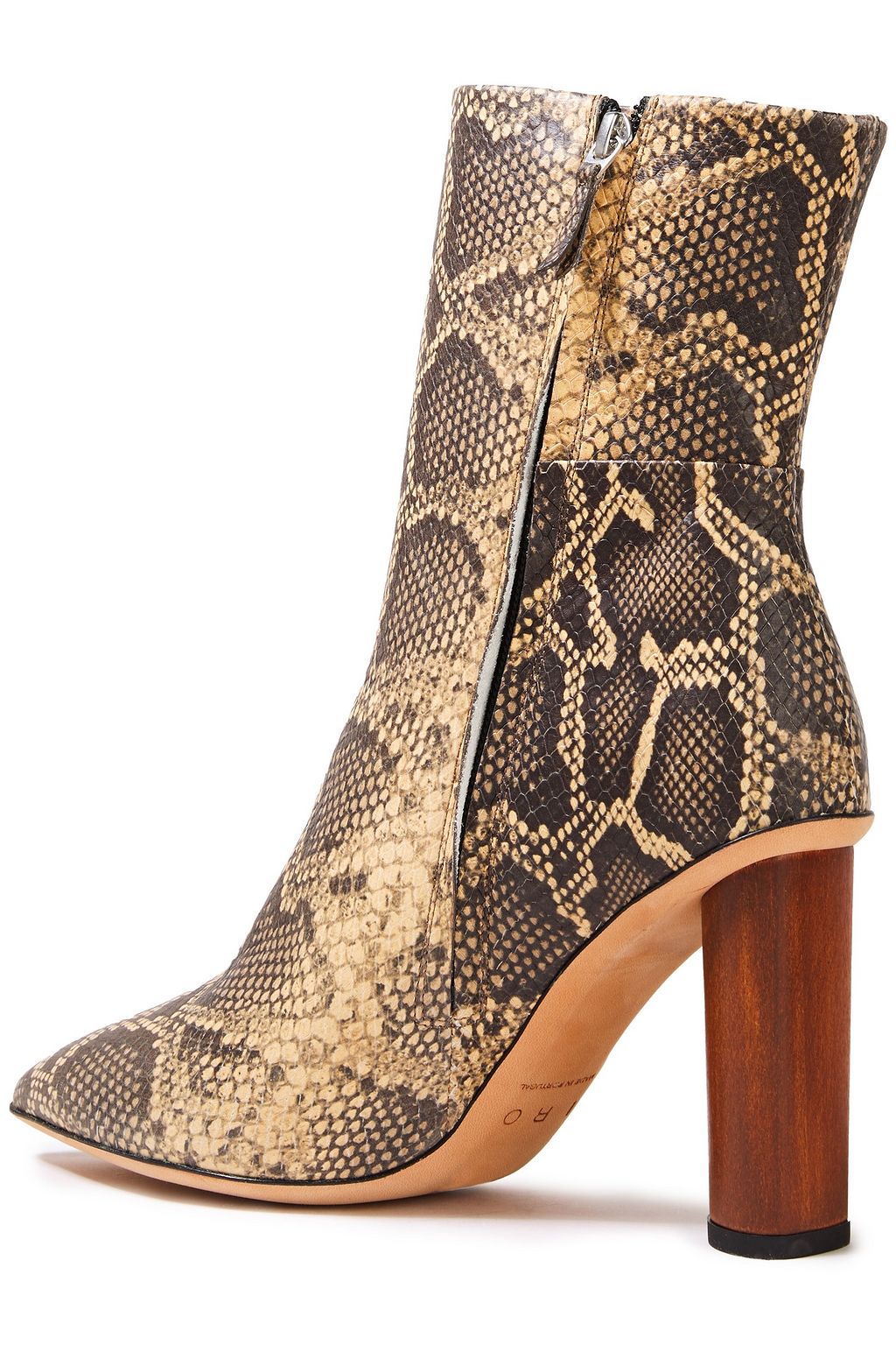 IRO Spokane snake-effect leather ankle boots