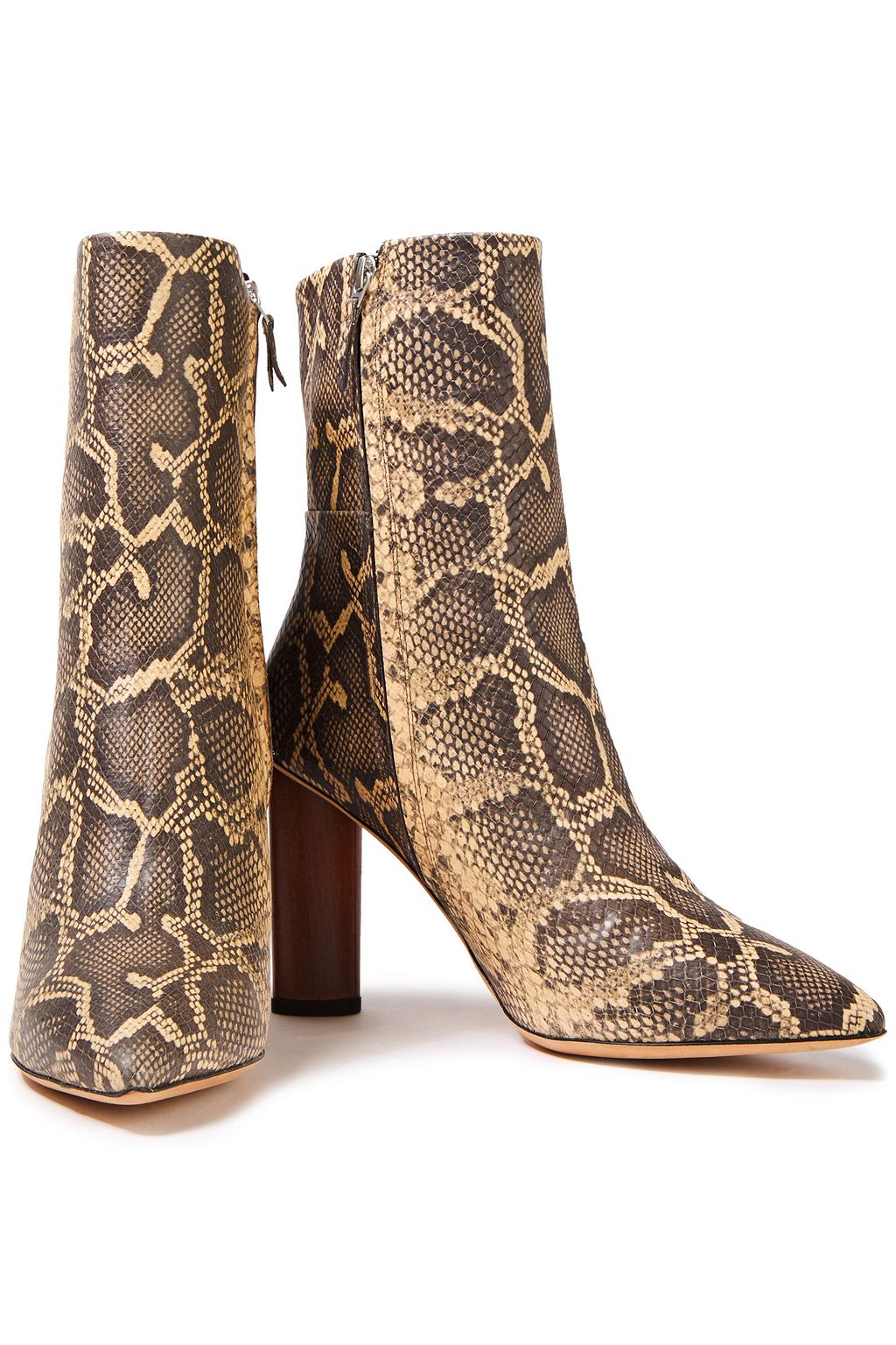 IRO Spokane snake-effect leather ankle boots