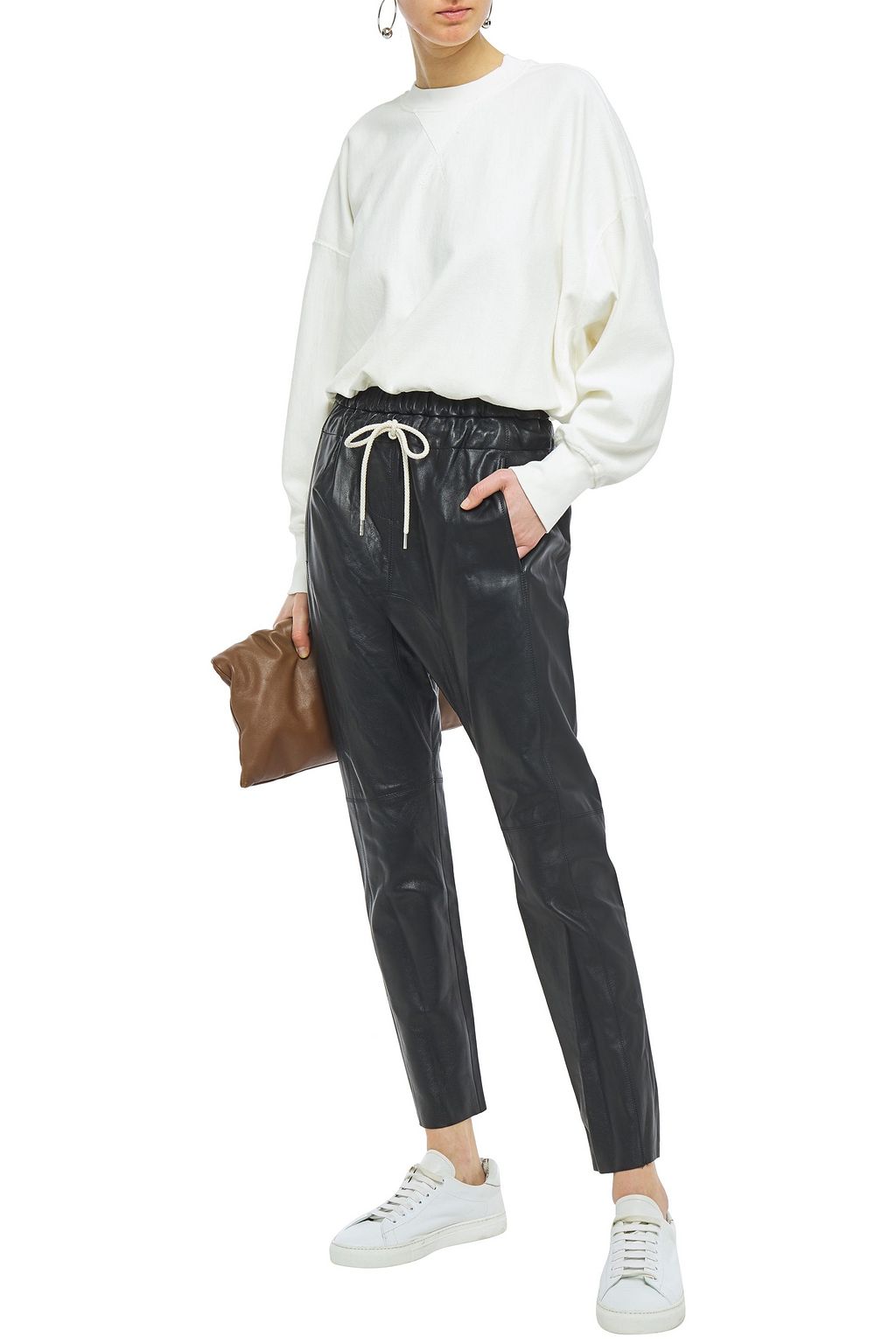 BASSIKE Leather track pants