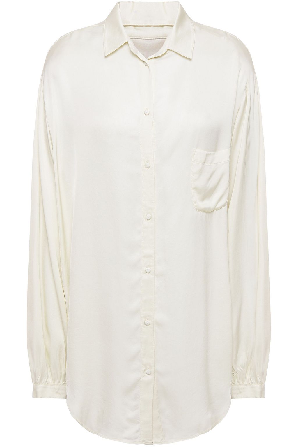 off white satin blouse