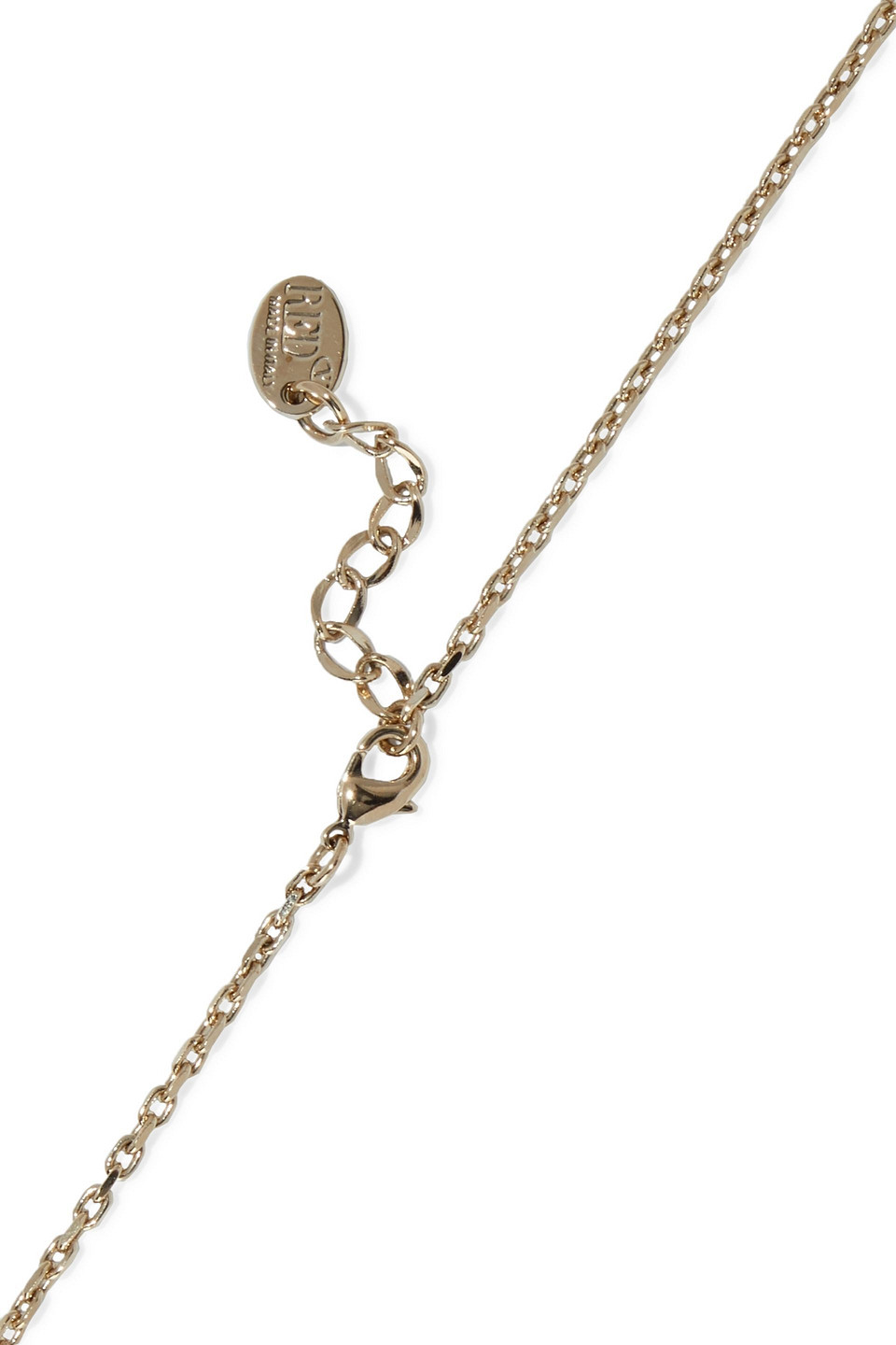 Redv Libellula Oxidized Gold-tone Stone Necklace