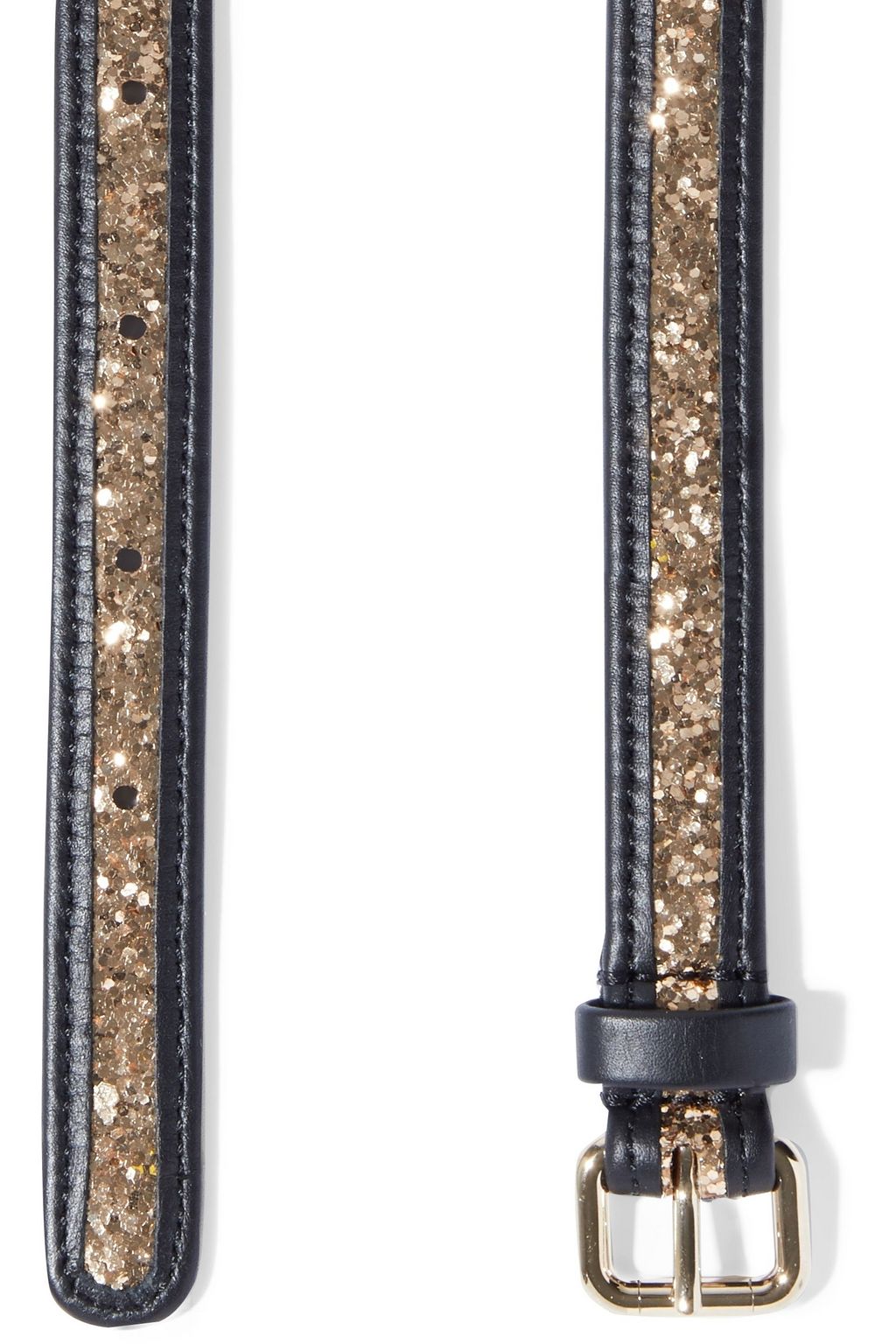 RED(V) Glittered leather belt