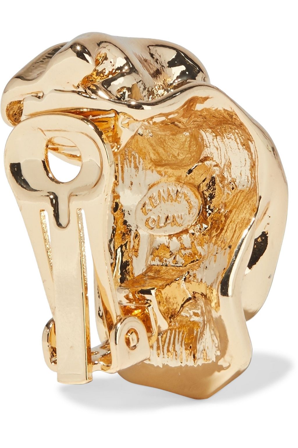 KENNETH JAY LANE Gold-plated clip earrings