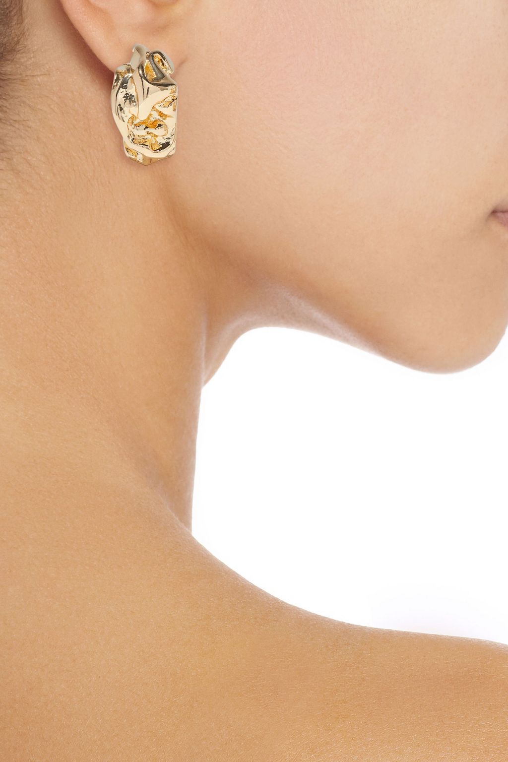 KENNETH JAY LANE Gold-plated clip earrings